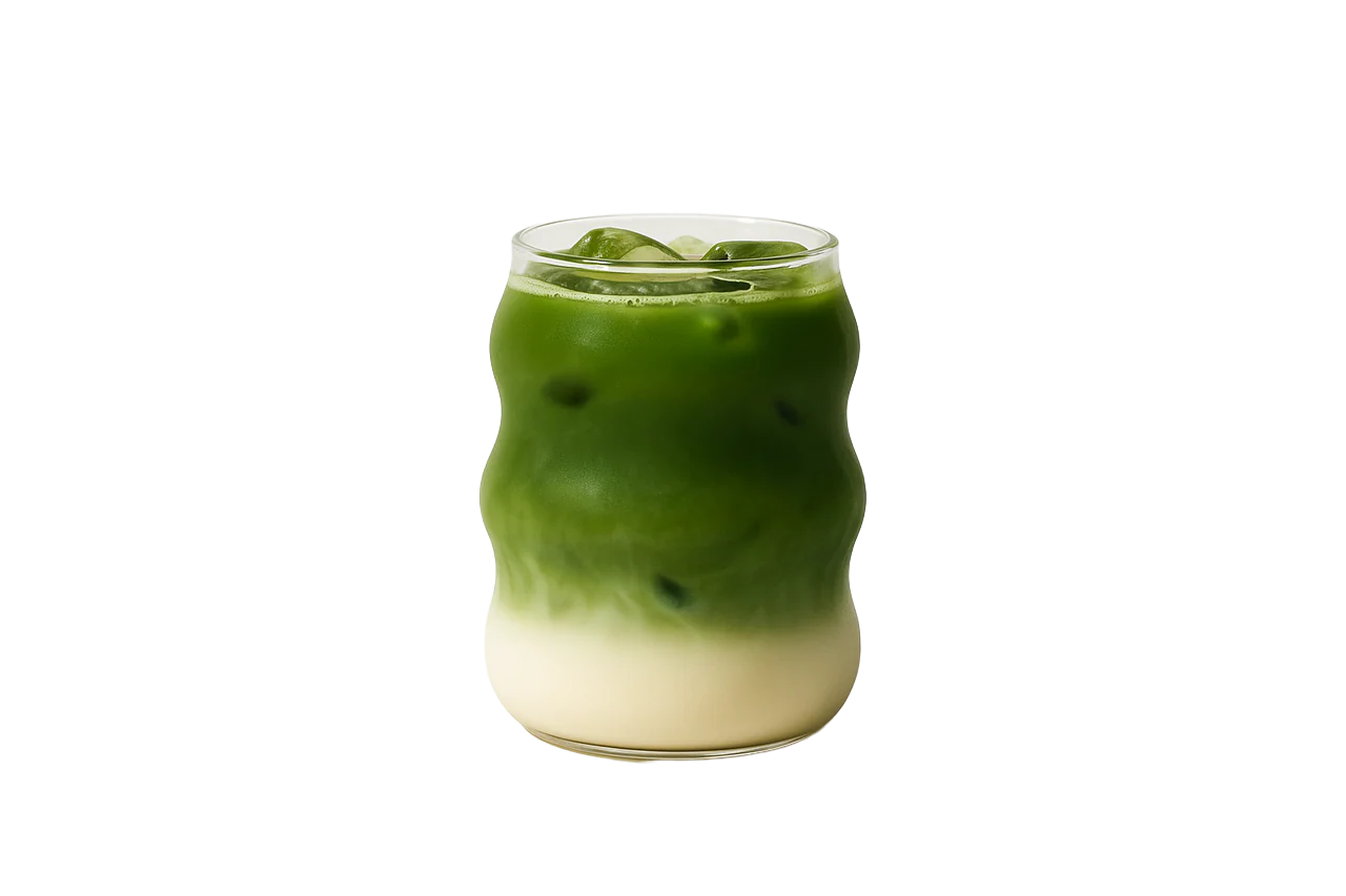 matcha latte prepared with Greenbird Japanese matcha powder